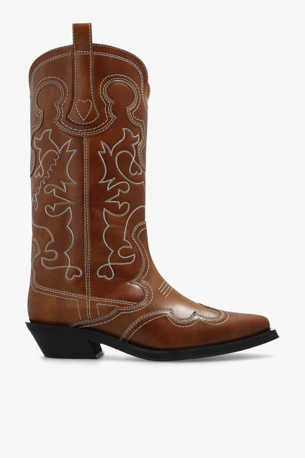 A Sneakers 155860 Ice Grey 30225 018 - Leather cowboy boots